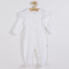 NEW BABY Dojčenský bavlnený overal New Baby Practical biely dievča - 86