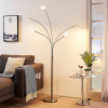 Lindby LED stojacia lampa Anea, 179 cm, 5 svetiel, niklová farba - 9621694