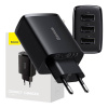 Baseus CCXJ020101 3xUSB 17W EU čierny kompaktný nabíjač