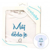 Body s potlačou New Baby Môj dedo je jednotka - darčekové balenie, 80 (9-12m)