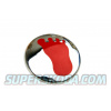 Škoda Yeti - krytka zadného loga MONSTER footstep CHROM V2 RED
