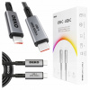 Kábel DEKO USB typ C - USB typ C 0,5 m strieborný