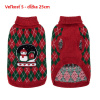 Sveter Christmas Snowman pre psa Nobleza S 25cm Farba: Červená