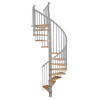 Minka STAIRS Kombinované točité schodisko Spiral Effect buk/sivá pr. 120 cm