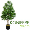 Decovego Ihličnatý strom života umelá rastlina umelý strom umelá rastlina s pravým drevom 90 cm Decovego