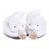 Papučky pre bábätko Duch Booties My First Halloween Doudou et Compagnie v darčekovom balení biele od 0-6 mes