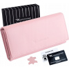 Peňaženka - Kochmanski ružová kožená ružová koža K -RD12 - Dámsky produkt (Pánska hnedá štíhla inteligentná RFID Pánska peňaženka)