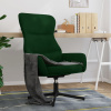 Relaxačné kreslo, tmavozelené, zamatové-ForU-341110