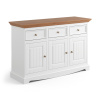 PROXIMA.store - Rustikálna drevená komoda 3.3 - BELLUNO ELEGANTE FARBA: biela - dub