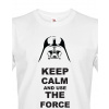 Pánské tričko Keep calm and use the force, Barva Bílá, Velikost 5XL Bezvatriko.cz 108222