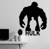 Veselá Stena Samolepka na stenu Hulk silueta Farba: černá