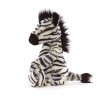 Plyšová krémovo-čierna pásikavá zebra Bashful Zebra s jemnou hrivou a chvostom 31 cm Jellycat 40681