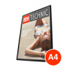 Jansen Display Klaprám A4, černá barva, ostrý roh, profil 25 mm