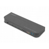 Digitus Prepínač KVM, 4-portový, 4K 60 Hz, 4 x DP in, 1 x DP/HDMI out