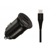 Nabíjačka do auta Swissten CL adapér pre Samsung Super Fast Charging 25W + kábel USB-C/USB-C 1.2m black (20117100)