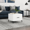 zahrada-XL Konferenčný stolík biely 50x50x40 cm kompozitné drevo 829396