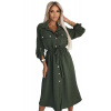 Dámske šaty 531-5 - Numoco basic khaki Univerzální