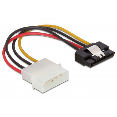 Delock Cable Power SATA HDD > Molex 4 pin male with metal clip straight 15cm 60120