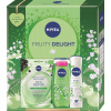 Nivea darčeková sada BOX FRUITY DELIGHT 2024 detoxikačná textilná maska, sprchovací gél Fruity 250 ml, antiperspirant Fruity 150 ml