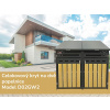 Prístrešok na popolnice D02GW2, na 2 popolnice, antracit / hnedý - N