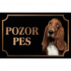 Baset - Kovová tabuľka POZOR PES