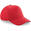 Beechfield Kšiltovka B 10B Original, 5 panelová, dětská COT53010B20999-bright red UNI Červená jasná
