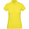 B&C | Inspire Polo /women, Dámske piqué polo z bio bavlny, žltá solar, L
