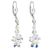 Strieborné náušnice visiace s krištáľmi Swarovski AB efekt strapec Evolution 4.0g 31245.2