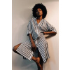 Šaty MUUV. hnedá farba, mini, oversize long.dress.TUNIC M