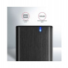 AXAGON EEM2-SB2, USB-C 3.2 Gen 2 - M.2 NVMe a SATA SSD kovový RAW box, bez skrutiek, čierny (EEM2-SB2)
