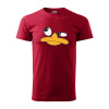 Sablio Tričko s potlačou DUCK FACE - červené 3XL