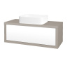 Dreja Umývadlová skriňa STORM SZZ 100 (umývadlo Joy) - N07 Stone / L01 Biela vysoký lesk
