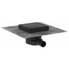 Hansgrohe RainDrain Point Podlahová vpusť, 15x15 cm, matná čierna 56249670-HG