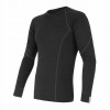 Sensor Pánske tričko Merino Wool Active s dlhým rukávom čierne 3XL
