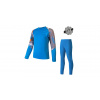 SENSOR MERINO IMPRESS SET dětský triko dl.rukáv + spodky modrá/camo 110