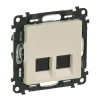 Legrand 753243 VALENA LIFE ZÁSUVKA 2X RJ45 CAT.6 UTP BÉŽOVÁ + predĺžená záruka na 3 roky