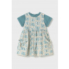 Dievčenské bavlnené šaty Mayoral 1918.4D.Baby.PPYA tyrkysová 68