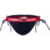 Tommy Hilfiger CHEEKY STRING SIDE TIE BIKINI tmavo modrá,červená,biela Dámsky spodný diel plaviek M