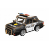 3D Drevené Policajné Auto Puzzle - 13 cm, 22 dielikov, Retro Naťahovač, Vek 6+
