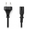 NEDIS napájecí kabel pro adaptéry/ Euro zástrčka - konektor IEC-320-C7/ přímý-přímý/ dvoulinka/ černý/ 5m CEGL11040BK50