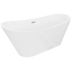 Mexen Dora, voľne stojaca vaňa 150 x 75 cm, biela, chrómový prepad, 52071507500-01