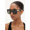Slnečné okuliare Gucci dámske, čierna farba, GG1690SK, 54
