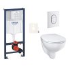 Siko Závěsný WC set do lehkých stěn / předstěnová montáž GROHE Bau Ceramic GRSBAUASH0