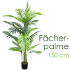 Decovego Umelá palmová rastlina umelá rastlina palmový vejár palmový dekoratívny umelý strom izbová rastlina umelá v plastovom hrnci plastová rastlina 150 cm Decovego