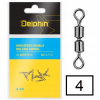 Delphin Hi speed double rolling swivel A-04 veľ.4 10 ks