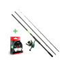 DELPHIN - Feederový set Prút Wasabi 3,6 m 100 g + Navijak ELIXIR 4T + Vlasec