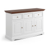 PROXIMA.store - Rustikálna drevená komoda 3.3 - BELLUNO ELEGANTE FARBA: biela - orech