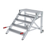 Pracovná podesta pojazdná, z hliníka, 5 schodíkov, šírka schodíka 1000 mm