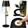LED záhradná lampa Stojaca dekoratívna nočná stolová USB stmievateľná dotyková čierna FIORA LUMILED