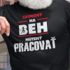 Tričko s potlačou Zrodený na beh Dámsky Čierna XL
